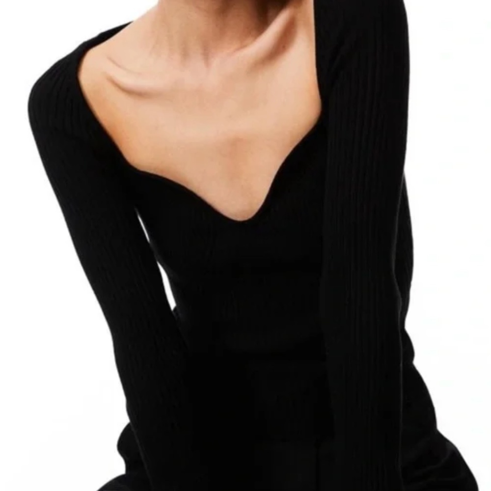 H&M Black Ribbed Sweater